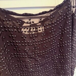 Zara black studded going out camisole